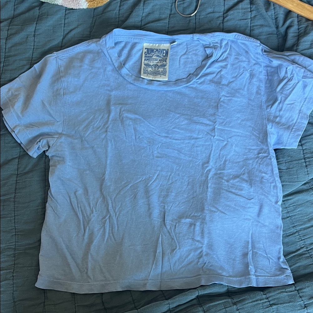 Jungmaven Light Blue Ojai cropped Tee